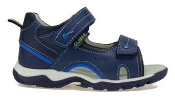 SKÓRZANE SANDAŁY CHŁOPIĘCE BUTY DZIECIĘCE SANDAŁKI NA RZEPY R. 30