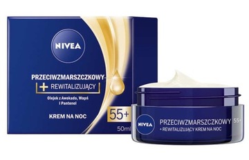 NIVEA Przeciwzmarszczkowy Krem Rewitalizujący 55+ na Noc 50 ml