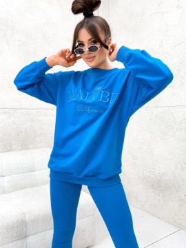 ЖЕНСКИЙ КОМПЛЕКТ, ХЛОПКОВАЯ СПОРТИВНАЯ ФУТБОЛКА И ЛЕГГИНСЫ MALIBU, ЦВЕТА XL