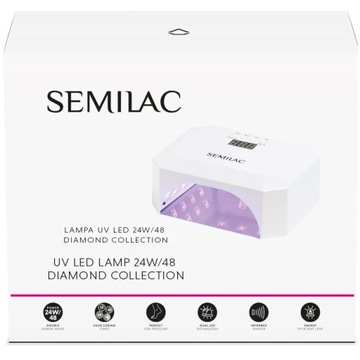 SEMILAC Lampa UV LED 24/48 do hybryd żelu 24w 48w