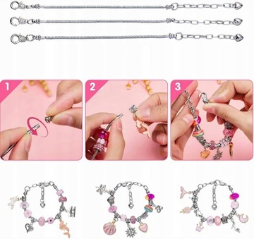 НАБОР ДЛЯ ИЗГОТОВЛЕНИЯ БРАСЛЕТА ОЖЕРЕЛЬЕ КОРОБКА ДЛЯ ХРАНЕНИЯ ПОДАРОК