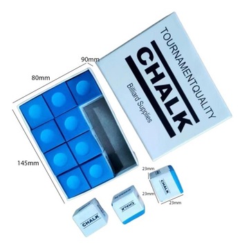 12 бильярдных принадлежностей с мелом, легкие синие кии для пула с мелом и снукера