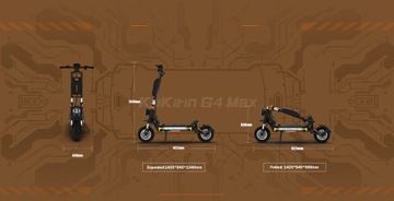 Pojazd elektryczny Składana KuKirin G4 Max 3200W 60V 35.2AH 86km/h 95KM