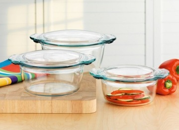 SIMAX КРУГЛЫЙ СТЕКЛЯННЫЙ КАСТРОУСТОЙЧИВЫЙ СОсуд С КРЫШКОЙ 1,8 Л (1,5+0,3)