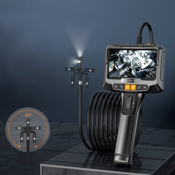 ИНСПЕКЦИОННАЯ КАМЕРА ЭНДОСКОП DUO ВРАЩАЮЩАЯСЯ ГОЛОВКА 360° LED 1,5 м 32 ГБ SD IP67