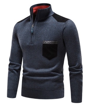 Elegancki Sweter golf męski zimowy wielokolorowy ROZ M-3XL