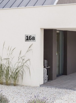 Табличка с номером дома, цифра ALU, 30х20 см.