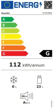 ВИННЫЙ ХОЛОДИЛЬНИК ДЛЯ ВИНА И НАПИТКОВ НА 8 БУТЫЛОК ХОЛОДИЛЬНИК 23Л LED HYUNDAI