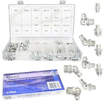 КОМПЛЕКТ KALAMITKI 110 шт. ДЛЯ СМАЗОЧНЫХ ПИСТОЛЕТОВ SOLID GEKO G02920.