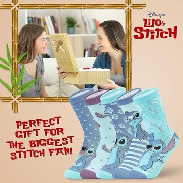 5 НОСКОВ ДЛЯ ДЕВОЧЕК BAJKA LILO STITCH В ПОДАРОЧНОЙ КОРОБКЕ