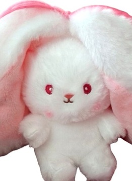 ПЛЮШЕВЫЙ КРОЛИК КЛУБНИКА С БОЛЬШИМИ УШАМИ ОБЪЯВЛЯЕТСЯ 2 В 1 МЯГКИЙ РОЗОВЫЙ ТАЛИСМАН