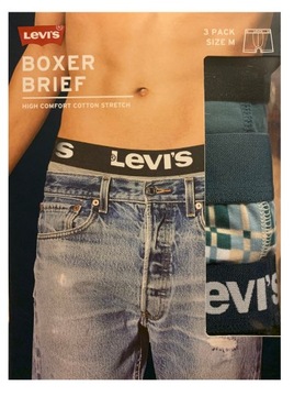 LEVI'S BOKSERKI MĘSKIE 3 PARY LEVIS NA PREZENT XL
