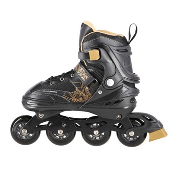 РОЛИКОВЫЕ КОНЬКИ NILS Регулируемые, DURABLE, ЧЕРНЫЕ, размеры 29-33