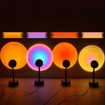 LED Sunset Light Obrotowa Projekcja Night Light