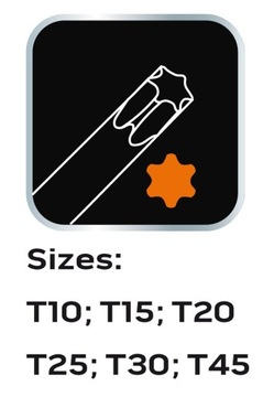 НАБОР NEO KEYS КЛЮЧИ TORX ТИПА T 6 ШТ. ВСТАВКА ДЛЯ ЯЩИКОВ ШКАФА 84-264