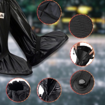 Водонепроницаемые высокие бахилы XL 43-45 Противоскользящие