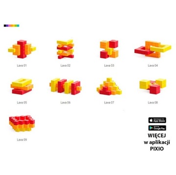 МАГНИТНЫЕ БЛОКИ PIXIO ABSTRACT LAVA 60 ШТ.