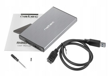 Чехол для 2.5 SATA диска Natec Rhino 3.0, серый