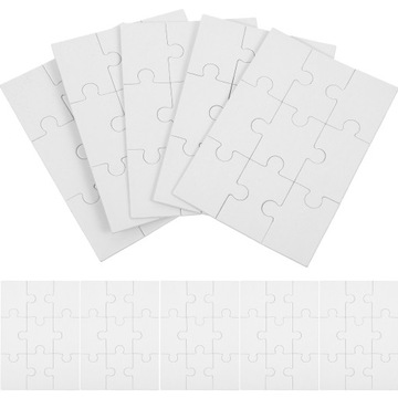 PUZZLE DO ZAPISANIA BIAŁE DIY DREWNIANE DO MALOWANIA PUSTE