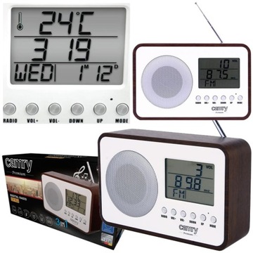 RADIO CYFROWE KUCHENNE RETRO ZEGAR BUDZIK CR1153