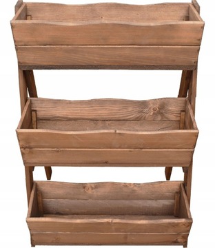 ДЕРЕВЯННЫЙ КАСКАДНЫЙ ЦВЕТОЧНЫЙ ГОРШОК 47 СМ