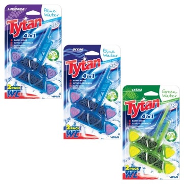 3 x KOSTKA DO WC 4w1 TYTAN barwiąca wodę 2x40g
