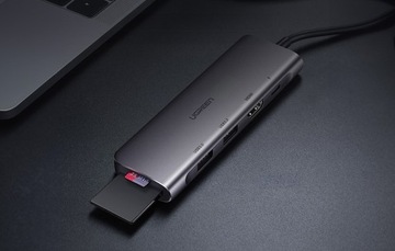 HUB UGREEN CM195 ​​Переходник USB-C на HDMI, 2x USB-A 3.0, SD/TF, PD