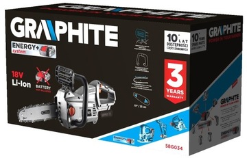 Аккумуляторная бензопила с графитом 18 В.