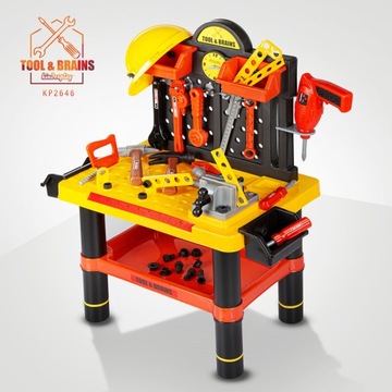 МАСТЕРСКАЯ ДЛЯ ДЕТЕЙ KINDERPLAY НАБОР С ИНСТРУМЕНТАМИ + ШЛЕМ