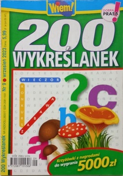 Krzyżówki Wiem! 200 WYKREŚLANEK 9/2023