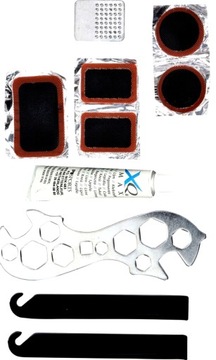 ZESTAW NAPRAWCZY DO ROWERU ŁATKI DO DĘTEK 10 SZT