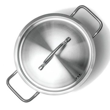 Garnek Wysoki Duży Z Pokrywką Sandwich 36cm 37l