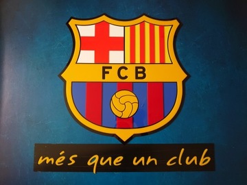 FC Barcelona Herb na ścianę + mes que un club prezent na urodziny imieniny