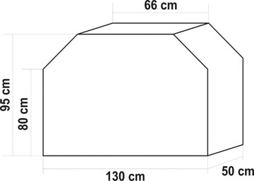 ВОДОНЕПРОНИЦАЕМАЯ КРЫШКА ДЛЯ ГРИЛЯ 130x50x95см LUND