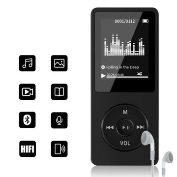 ПОРТАТИВНЫЙ MP3-ПЛЕЕР 16 ГБ BLUETOOTH 5.0 HIFI МУЗЫКАЛЬНЫЙ ПЛЕЕР ЧЕРНЫЙ
