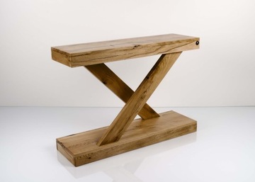 KONSOLA Dębowa Loft DREWNO LITE 120 cm SKD-200