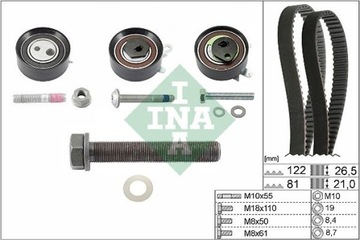 INA 530 0484 10 КОМПЛЕКТ ПОЯСА ГРМ 