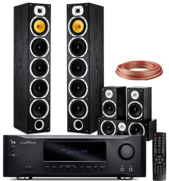 ZESTAW KOLUMN KINO DOMOWE 5.0 AMPLITUNER BLUETOOTH