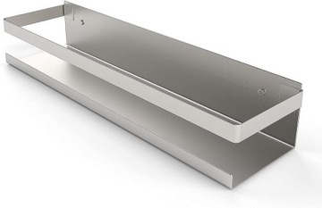 PÓŁKA PRYSZNICOWA BEZ WIERCENIA 30 CM SZCZOTKOWANE ALUMINIUM REGAŁ ŁAZIENKA