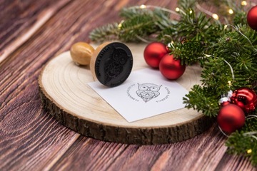 Pieczątka EX LIBRIS fi-40mm + woreczek |Na prezent