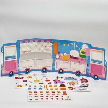 МНОГОРАЗОВЫЕ НАКЛЕЙКИ ОХРАНА МАГАЗИНА МОРОЖЕНОГО 77 шт WOPIE