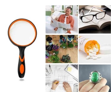 LUPA 6 CM TITANUM POWIĘKSZAJĄCA 5X DO CZYTANIA