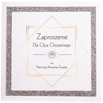 Zaproszenie dla Ojca Chrzestnego na komunię GOTOWE