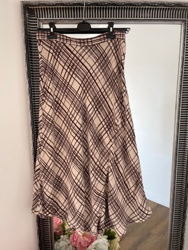 Massimo Dutti spódnica midi wzorzysta wiskoza XL