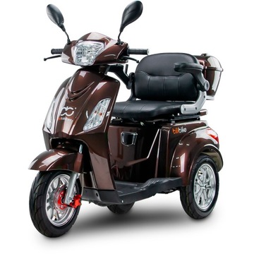Skuter pojazd inwalidzki elektryczny dla seniora BILI BIKE SHINO G2 L brąz