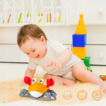 3В1 КРАБ ПРОГУЛЯЕТСЯ СВЕТОДИОДНАЯ USB ИГРУШКА ДЛЯ ПОЛЗАНИЯ
