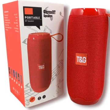Głośnik Bluetooth Bezprzewodowy TG507 CZERWONY Radio FM AUX Czytnik Kart SD