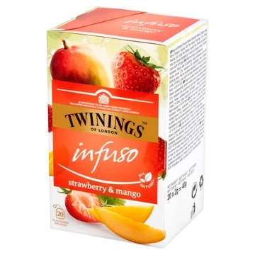 Twinings Infuso Truskawka Mango Herbata 20 sztuk
