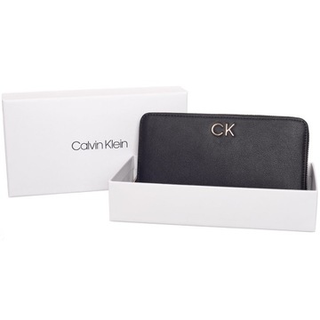 CALVIN KLEIN BEZPIECZNY PORTFEL DAMSKI SLIM BLACK