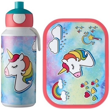 MEPAL ŚNIADANIÓWKA LUNCHBOX BIDON ZESTAW DZIECKA UNICORN KUCYK JEDNOROŻEC